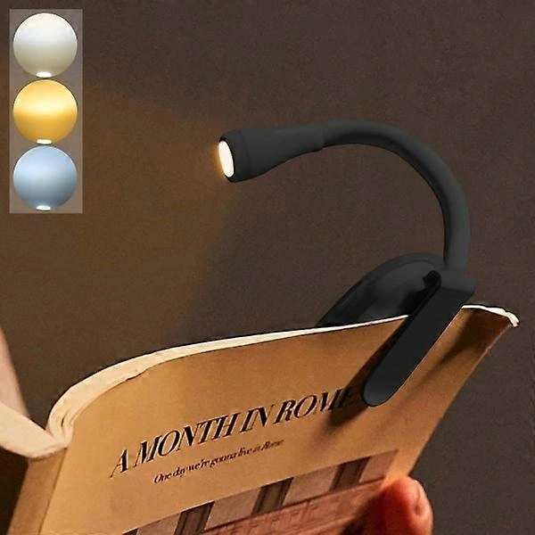 Luminária De Leitura Led, Recarregável, Intensidade Regulável, Clipe, Para Estudo, Cabeceira, Trabalho, Artesanato Ou Viagens