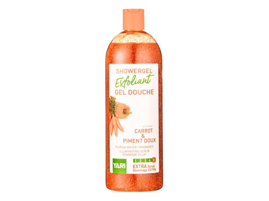 Gel de banho esfoliante cenoura e pimentão Doux 1000ml Yari