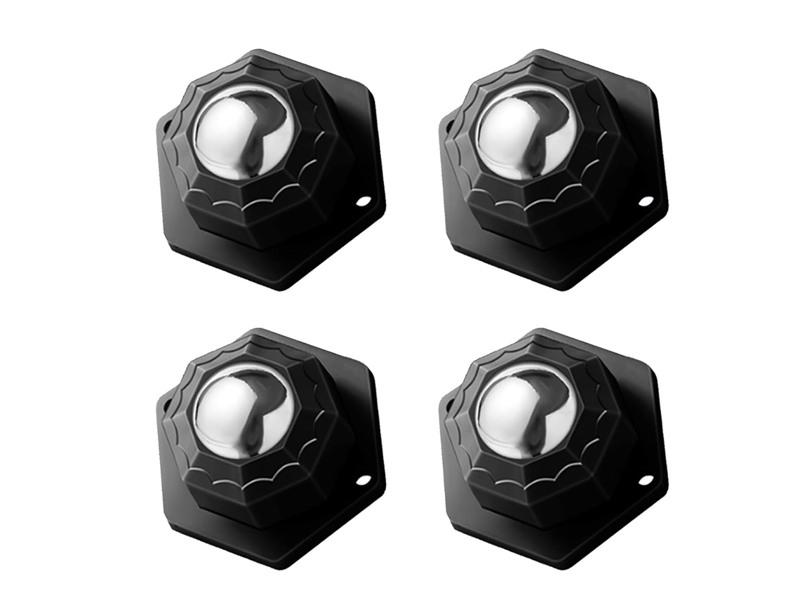 Four Heavy-duty Flat Casters (200kg Load Capacity) With Adhesive Backing – 360° Swivel Casters Suitable For Furniture.
