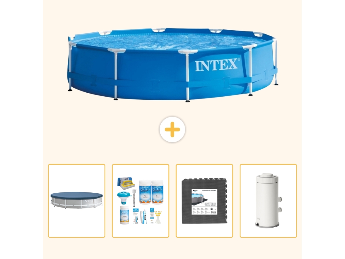 Intex Piscina Com Estrutura Redonda - 366x76 Cm - 5-peças S64