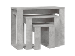 Nesting Table, Nesting Tables Vidaxl Cinzeto Madeira Processada (n/a)