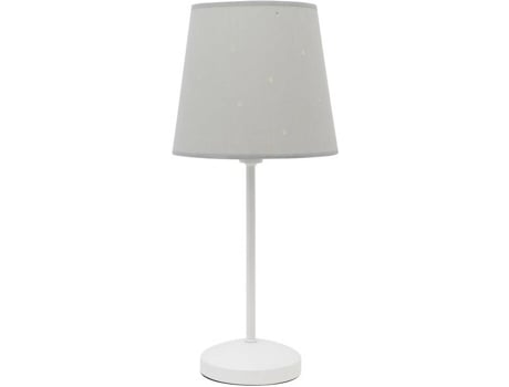 Candeeiro de Mesa  Consciencia (Cinzento - E14 - Máx. 40W - Metal - Tecido)