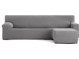 Capa de Chaise Longue Direita para Braço Curto EYSA Premium Jaz Tecido Multielástico (250-360 cm - Poliéster e Algodão - Gris)