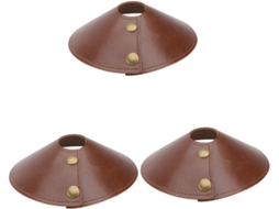 Conjunto De 3 Peças De Cúpulas Decorativas Em Pu Para Abajures, Elegantes E Fáceis De Instalar.