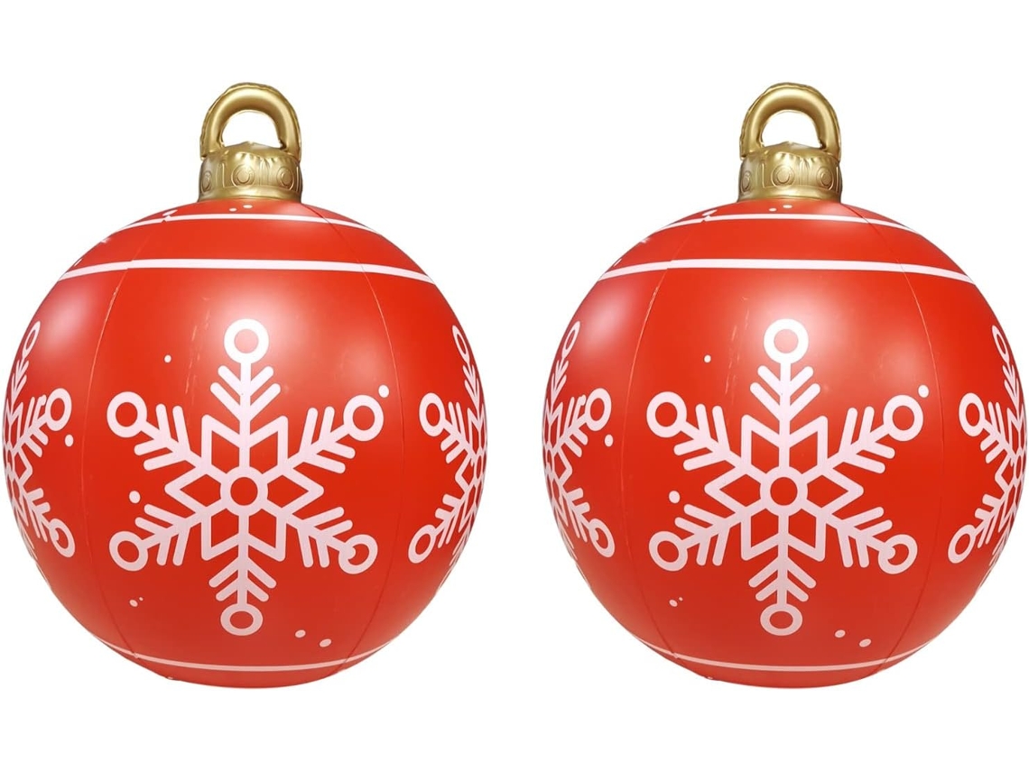 Lote De 2 Bolas De Gonflables Luminosas Em Pvc De 61 Cm, Bolas Decorativas Com Luz Led E Telecomando,