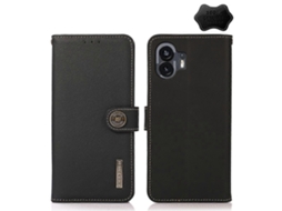 Capa De Couro Khazneh Custer Com Proteção Rfid Para Nothing Phone 2