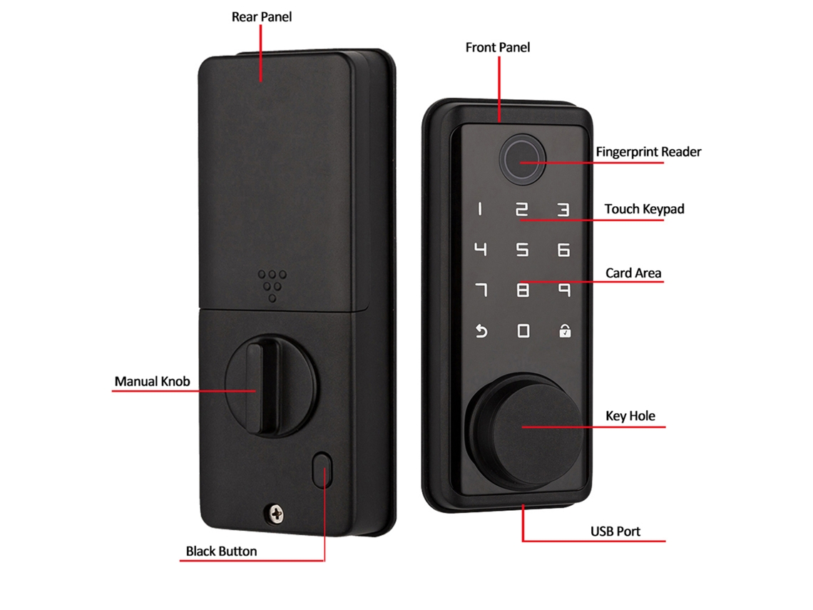 Wafu Digital Print Date, com cinco métodos de desbloqueio e conectividade Bluetooth.