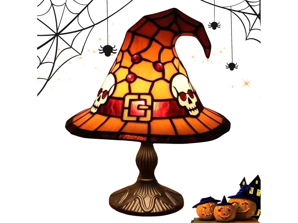 Chapéu de bruxa decorativo original com luminária para ambientes