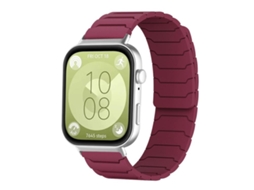 Bracelete Para Huawei Watch Fit 4 / Fit 4 Pro / Fit 3 - Silicone Magnético Vinho Tinto