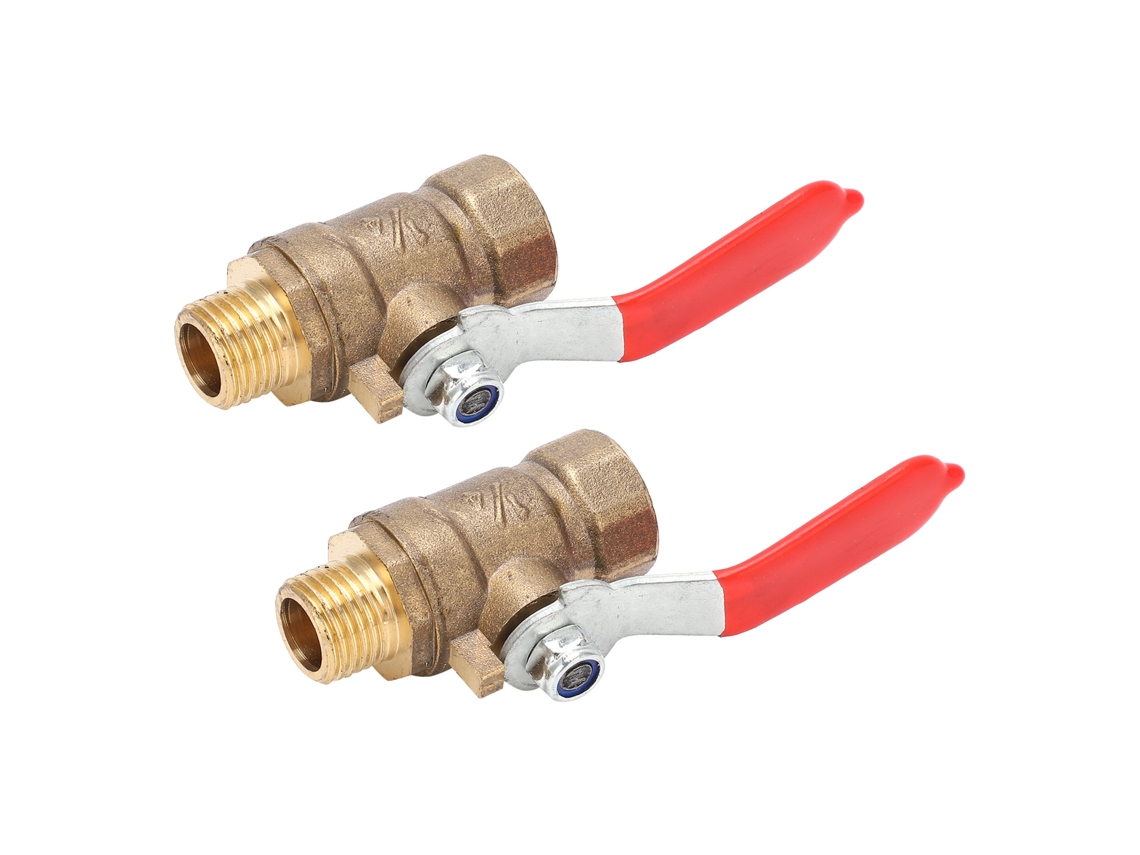 Válvula De Bola 1/4 Acessórios Compressor Ar 2pçs