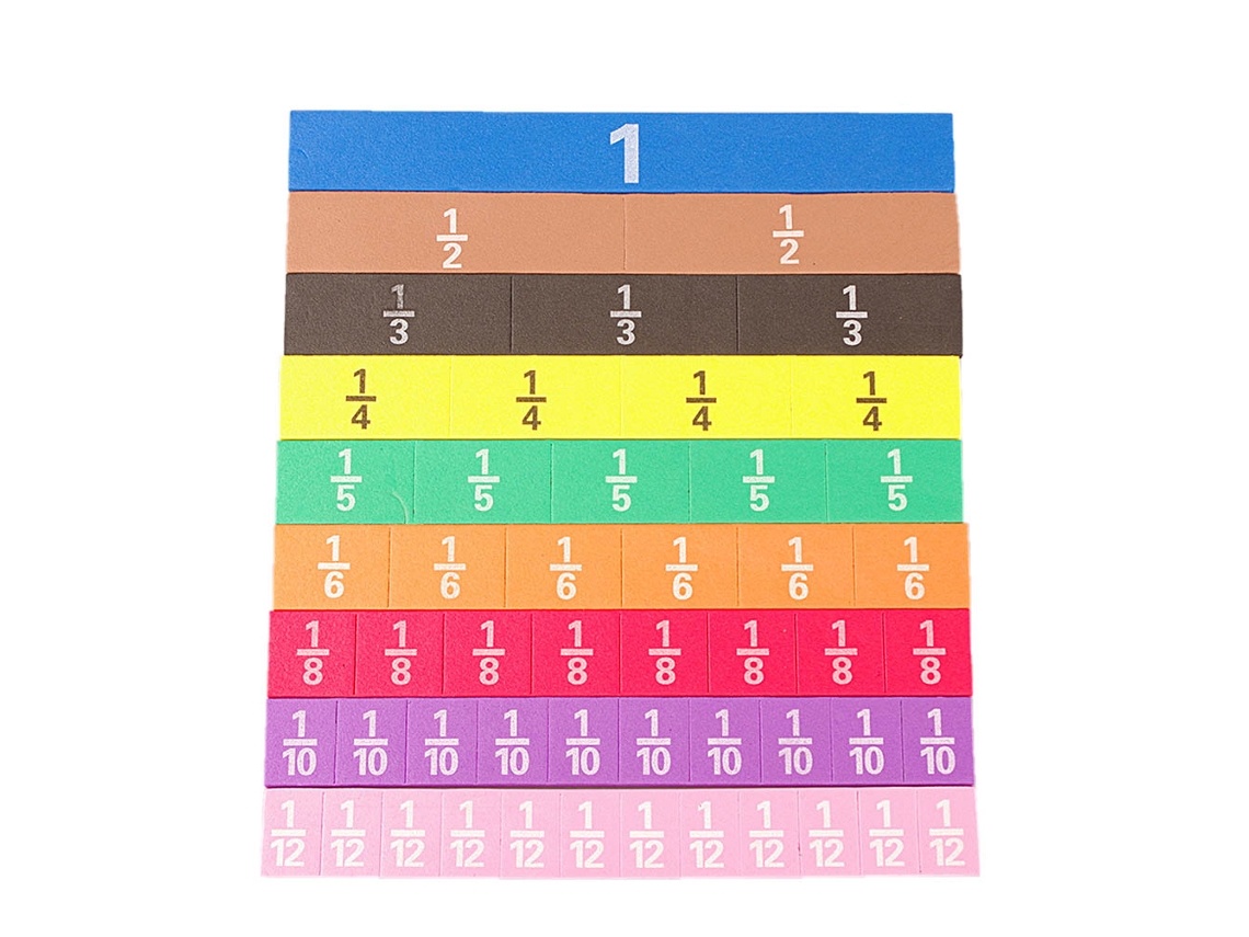 51 Peças Ladrilhos Fração Arco-íris Magnéticos Brinquedos Educativos Matemática Para Crianças