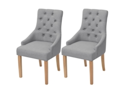 Dining Chair, Dining Chairs Vidaxl Cinzeto Tecido (n/a)