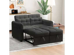 Sofá Loveseat Moderno 3 Em 1, Encosto Ajustável, Usb, Bolsos Laterais E Almofada. Ideal Para Sala, Quarto E Apartamento.