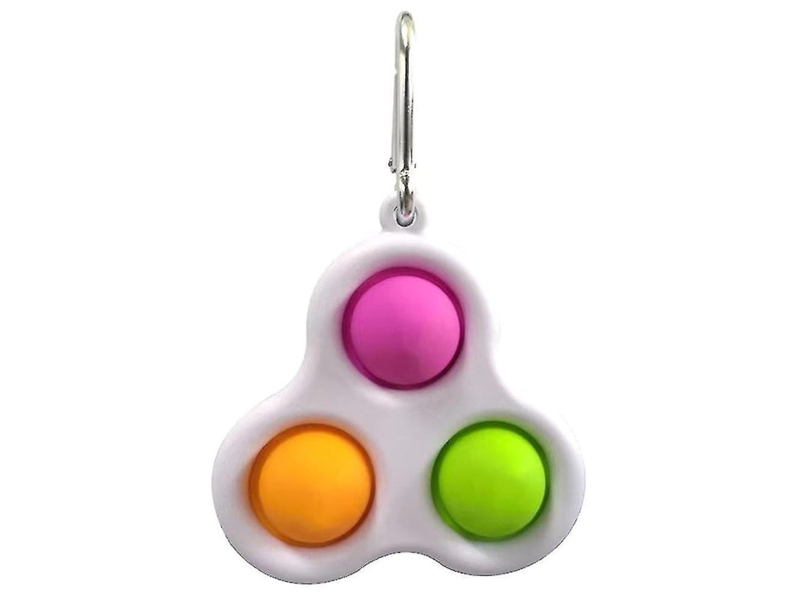 Exercitador De Mãos Chaveiro Simple Dimple Brinquedo Anti-estresse Sensorial Tabuleiro De Flip 1 Peça 3 Cores