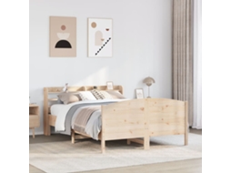 Vidaxl Cama Sem Colchão 150x200 Cm Madeira De Pinho Maciça
