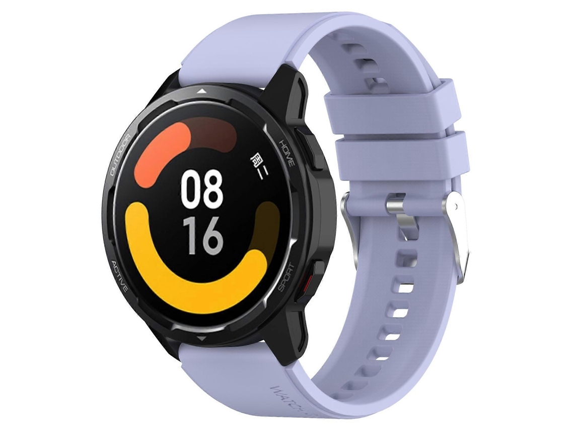 Pulseira De Silicone Com Fivela Prateada E Ponta Saliente Para Samsung Galaxy Watch 42mm 20mm