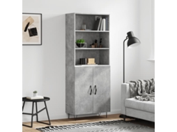 Armario alto 69,5x34x180 cm Derivados de madera Gris Cemento