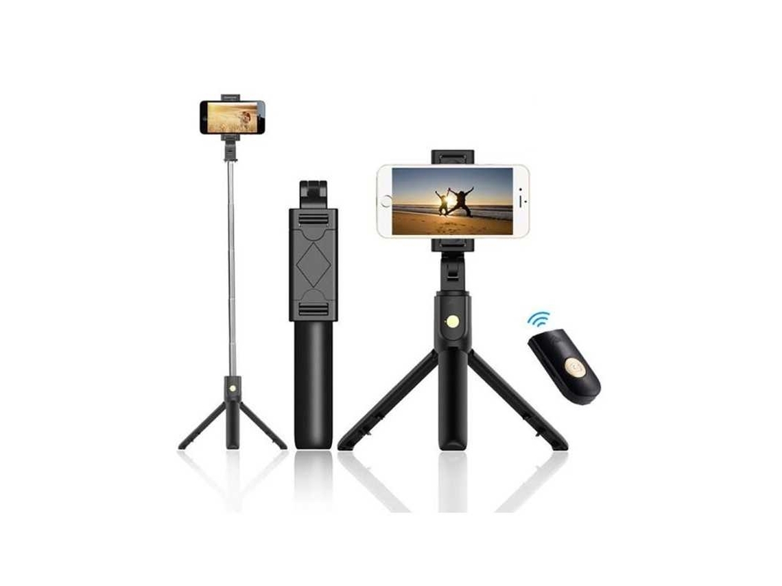 Bastão De Selfie Bluetooth Com Tripé