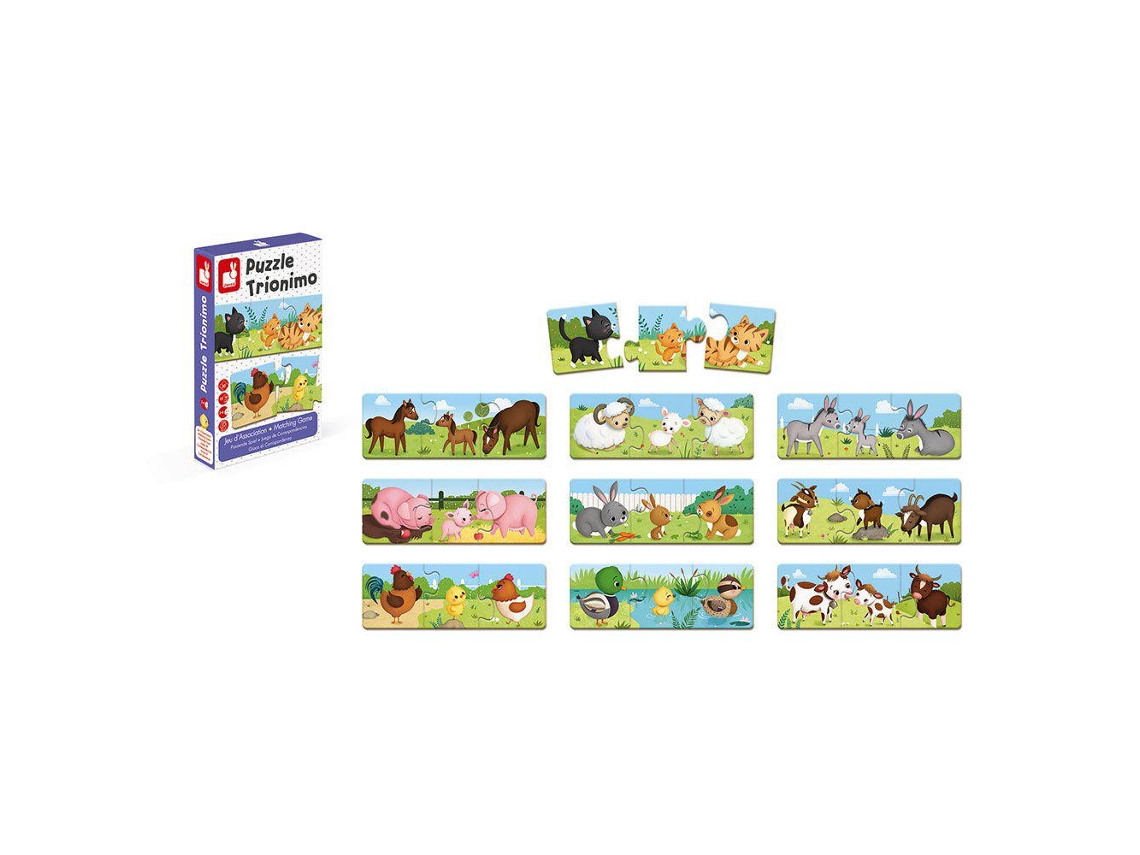 Janod Trionimo 30-Piece Puzzle Matching Game