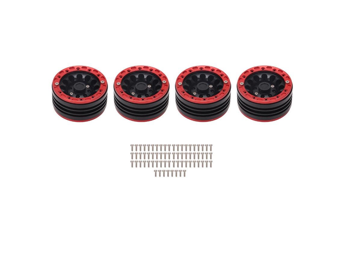 Mali 4pcs 1.9in Aro de Roda Rc Cnc Liga de Alumínio Beadlock Hub para Carro Rc 1/10 Track Axial Scx10 90046 Mst