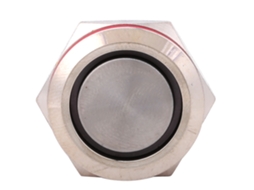 Interruptor De Botão Push Com Trava Automática Dc9~30v 19mm 1no 1nc Com Luz Azul Shell Aço Inoxidável