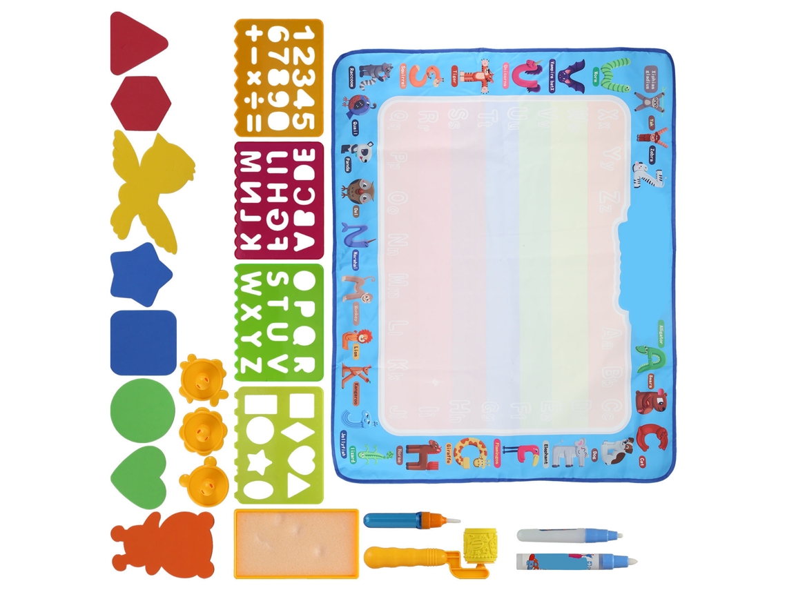 Primerox esteira de Desenho com Água para Crianças 100x80cm Padrão Animal Fofo Brinquedo Educativo