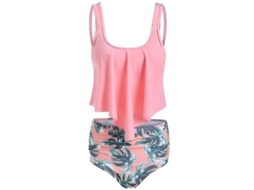 Traje de bikini Fasst, color sólido, triangular, con copas removibles