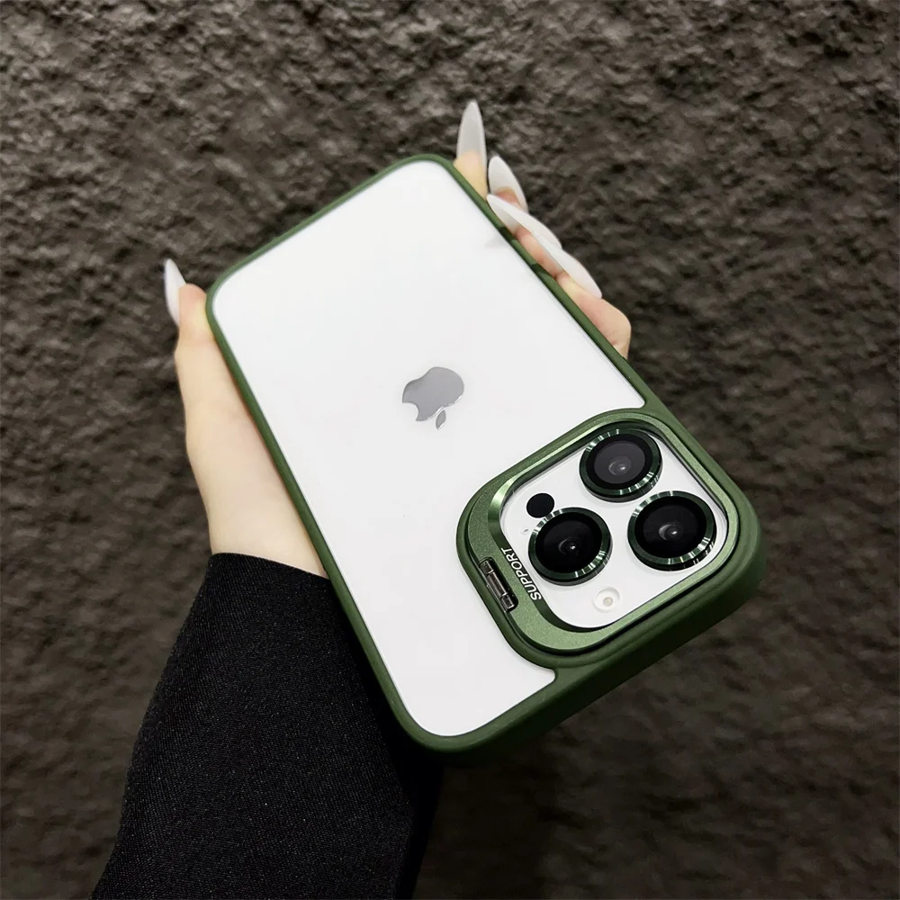 Capa Para Iphone (iphone 11, Verde Escuro) Com Proteção Transparente Para A Lente Da Câmera.