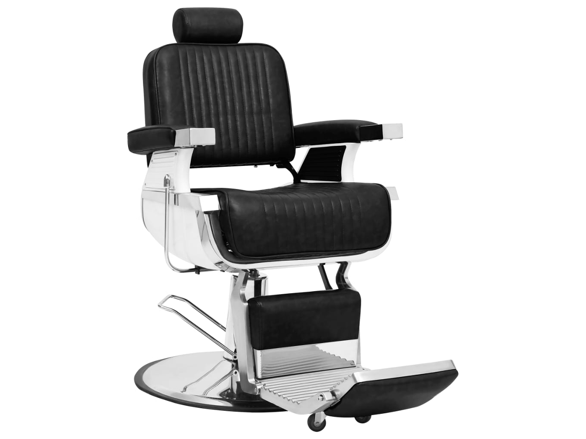 Barber Chair, Barber Chairs Vidaxl Preto Couro Artificial