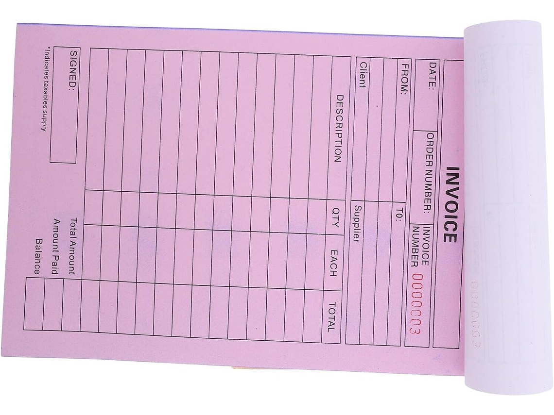 Partykindom Carnet De Commande Blanc Em Papel Para Bureau Et Commerce Formulário De 2 Vollets Commandes En