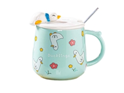Caneca Cerâmica de Pato 350Ml Presente Caneca para Café Da Manhã em Casa NEVEANCE
