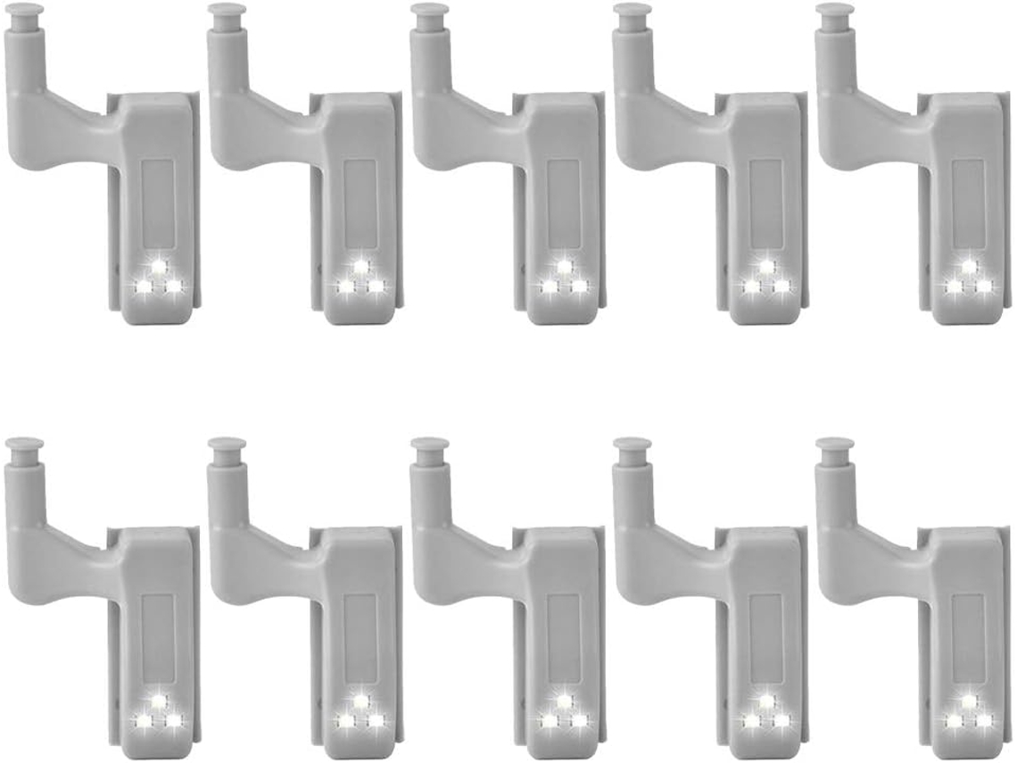 Conjunto de 10 Luminárias Led para Armário, 12v 23a, com Sensor de Movimento e Alimentadas por Bateria BRILVIBERA