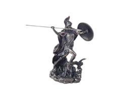 Diosiego-Athena Lançamento e Resina Clássica 19X7X12Cm Silver