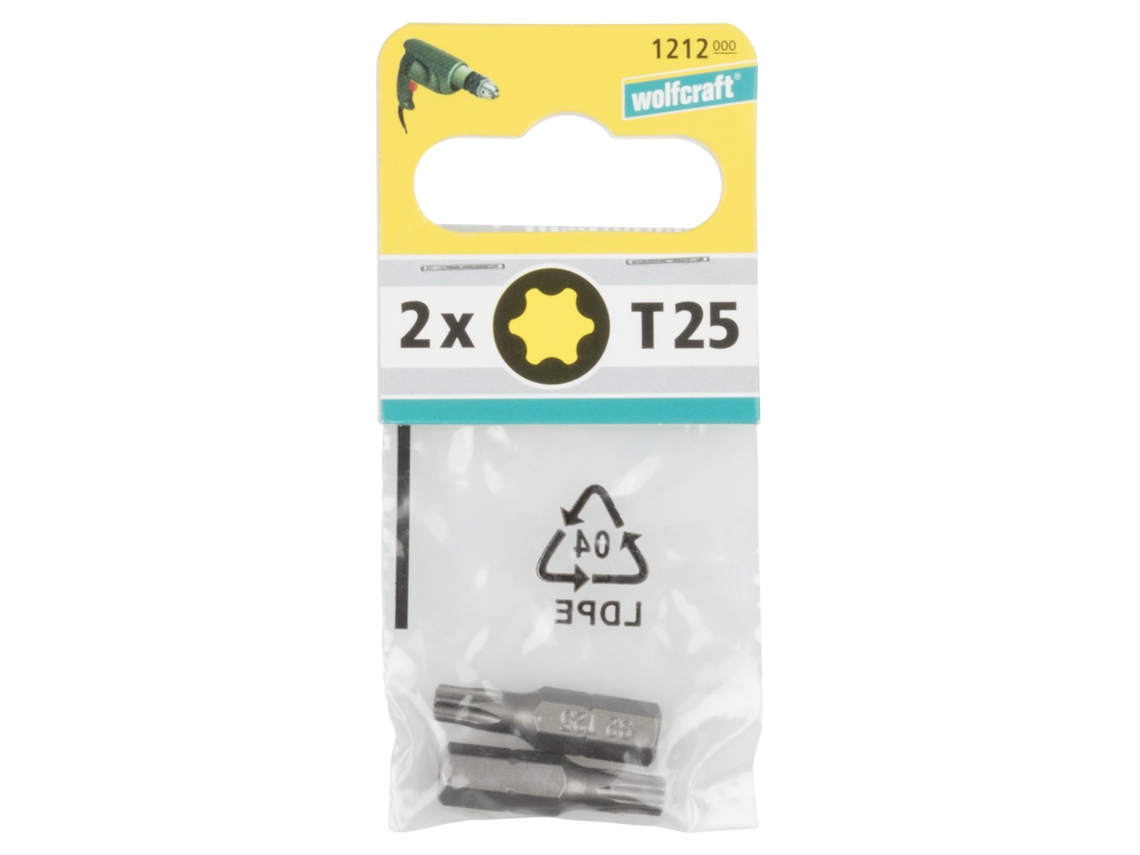 1212000 2 Puntas Solid T 25 Wolfcraft