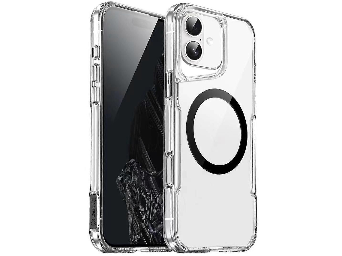 Capa Transparente Para Iphone 16 Plus Em Tpu E Acrílico, Compatível Com Magsafe - Branca