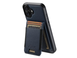 Capa Para Iphone 17 - Couro Granulado Com Magsafe E Carteira Removível
