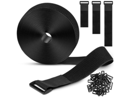 Velcro Reutilizável De 10 M X 25 Mm, Abraçadeiras De Cabo Ajustáveis