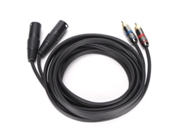 Cabo Lurelia XLR macho RCA de 3m, para microfones, mesa de mixagem, amplificadores e caixas de som ativas.