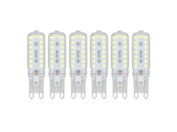 6pcs Lâmpadas Led G9 7w Reguláveis 360° Iluminação 220 240v para Luminárias Brancas | S/MARCA