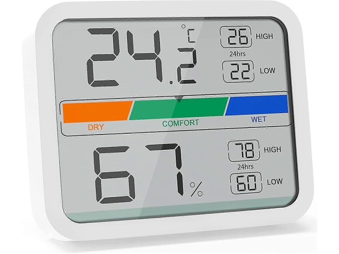 Termómetro Higrómetro Digital Lcd Com Sensor, Medidor De Temperatura E Humidade Para Estufa E Interior - Elysve