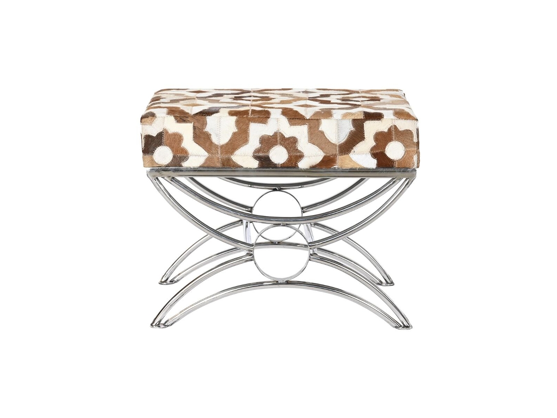 Banco DKD HOME DECOR (Prateado - Aço - 40 x 53 x 43 cm)