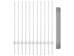 Conjunto 1 Cerca Externa Vidaxl Prateado Aço (25 X 1 M)