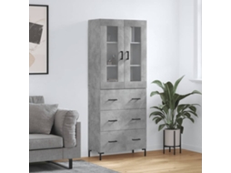 Armario alto 69,5x34x180 cm Derivados de madera Gris Cemento