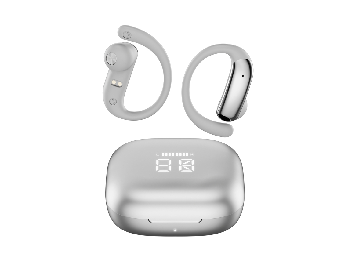 Fones Ouvido Bluetooth Orelha Aberta, Som Espacial Acs 360°, Áudio Direcional 8ª Geração, Baixa Latência 38ms, Ipx5 (prateado)