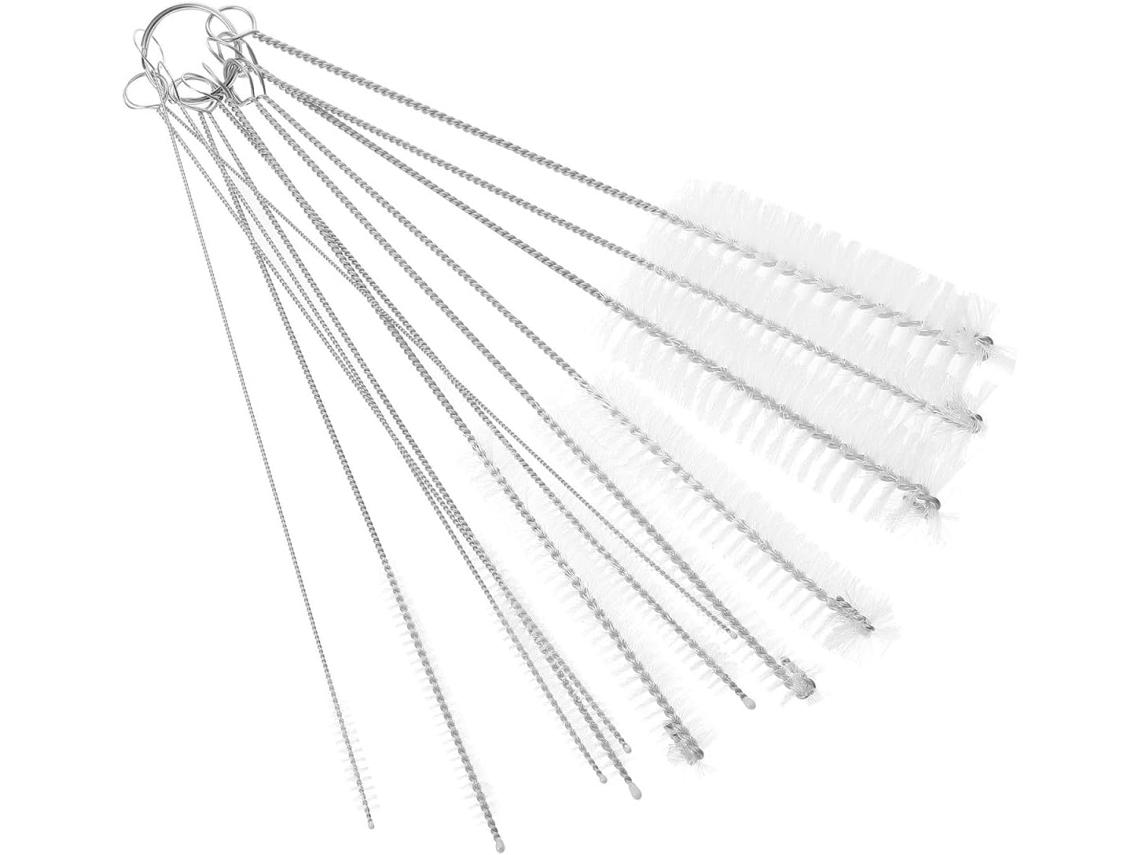 Conjunto De 13 Escovas Limpeza Para Garrafas Lurrose, Em Aço Inoxidável E Nylon, Com Escovas Flexíveis Para Copos E