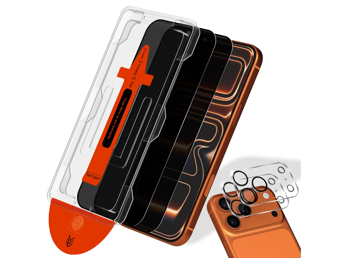 Kit 2 Telas E Lentes Privacidade Compatível Com Iphone 17