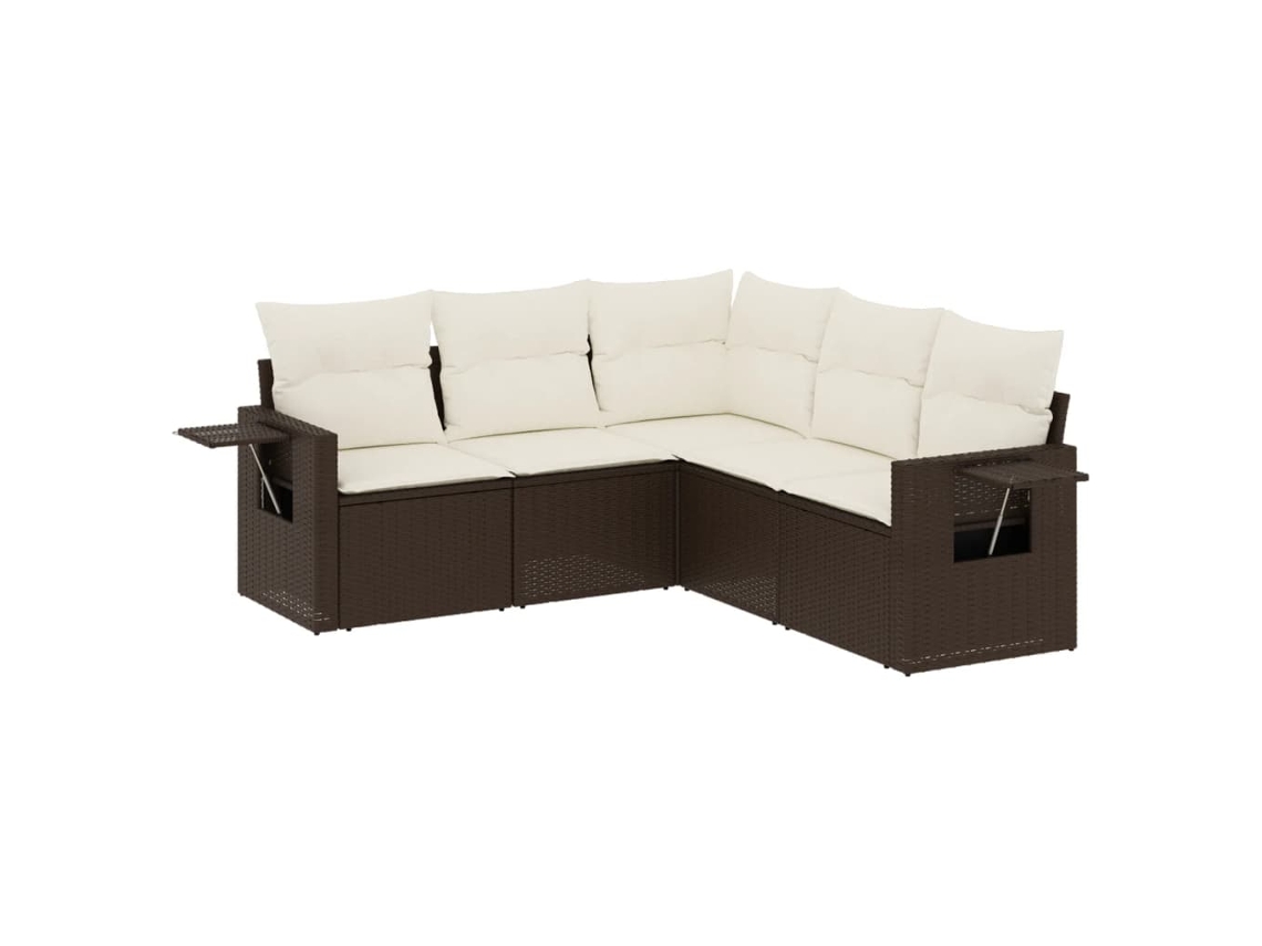 Garden Sofa Set, Garden Sofa Sets Vidaxl Marrom Rattan / Vime (n/a)