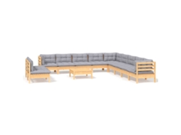 Garden Lounge Set, Garden Lounge Sets Vidaxl Cinzeto Madeira De Pinho (n/a)