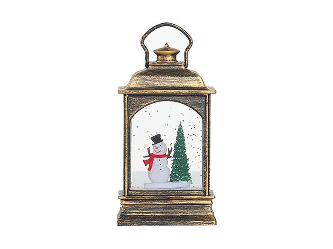 Laxiscreed Luz De Natal Com Lâmpada De Água, Pirâmide De Mesa E Boneco De Neve Decorativo
