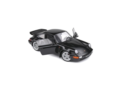 Carro Miniatura SOLIDO Porsche 911 964 3.6 Turbo Black Metal 1990 Misto Adulto Interior